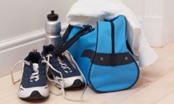 Staying Healthy Image Gallery A good gym bag has separate compartments for shoes and dirty clothes. See more pictures of staying healthy.