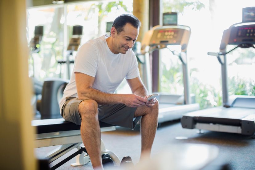 While a workout bench might make a good place to relax while you make a call, that's not what it's there for.