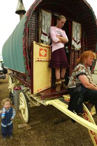 A modern gypsy family at the Appleby Horse Fair.