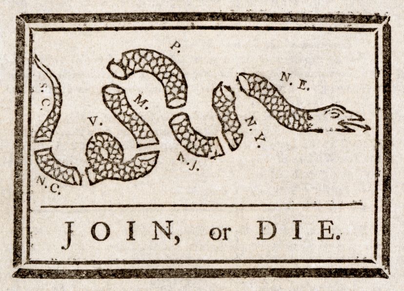 Benjamin Franklin's "Join, or Die" cartoon
