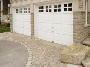 Garage doors on newer home.