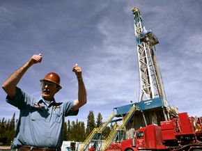 A drilling rig at the Newberry crater near LaPine, Ore., is accessing the heat below the Earth's surface.