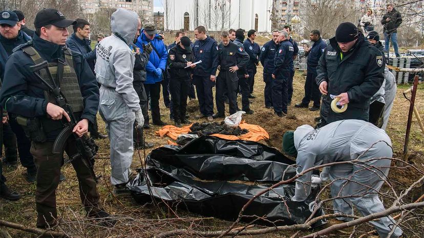 mass grave Bucha, Ukraine