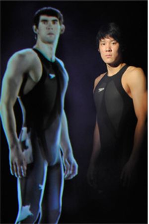 Olympic swimmers Michael Phelps and Park Tae-Hwan