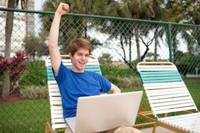 He's scored the Generation Y dream job -- one that lets him head to the pool with his laptop rather than being cooped up in a stuffy office all day.