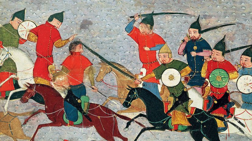 Ghenghis Khan in combat