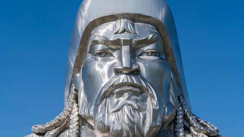 Genghis Khan Statue in Silver Casting