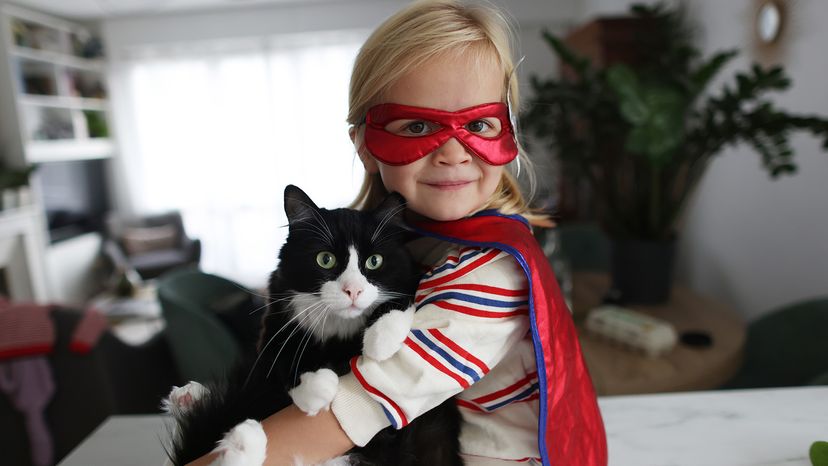 Cat with child