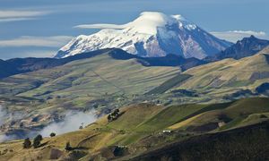 Beautiful snowy mountain landscape.