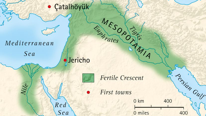A digital map of Mesopotamia, between the Mediterranean Sea and Persian Gulf
