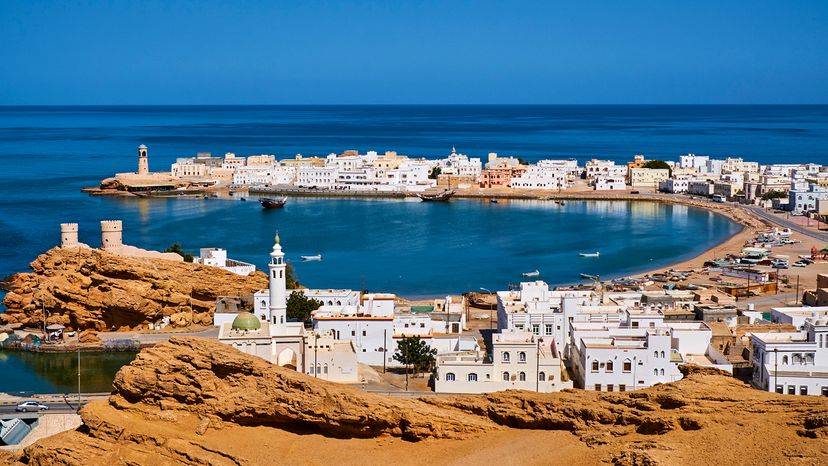 Distant view of Oman from land