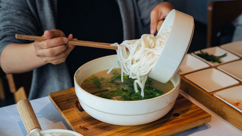 Rice noodles.