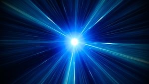 Powerful Blue Light in the Dark