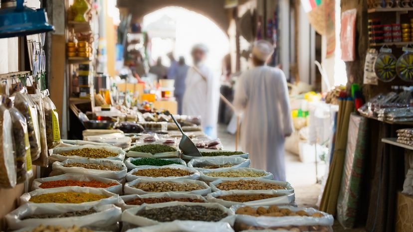 Spices for sale in an outdoor market