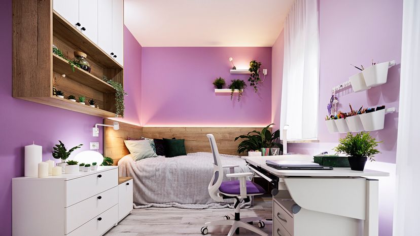 Lavender painted room