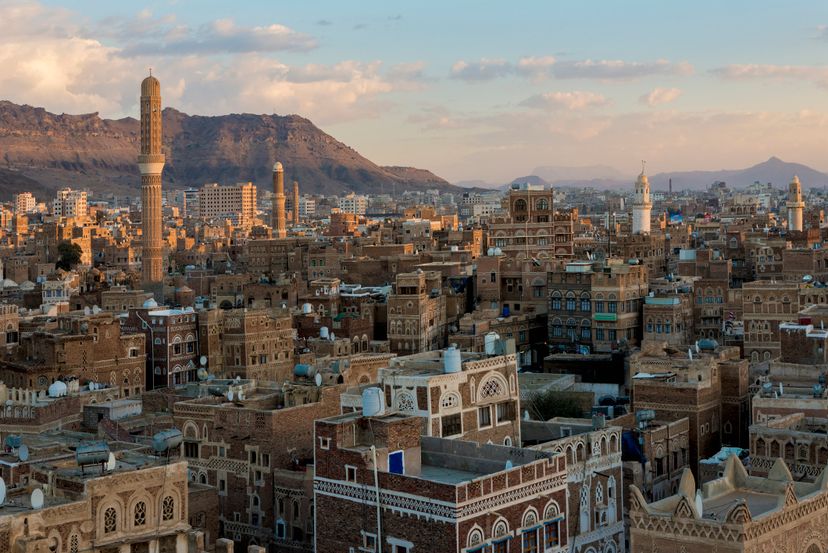 View of Saana cityscape, Yemen