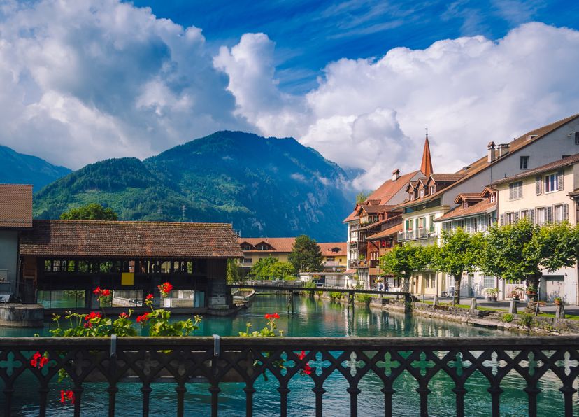 Interlaken is a beautiful little town in Switzerland.