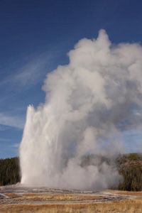 Old Faithful may be the world's most well-known geyser.