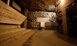 The Catacombs of Paris contains millions of human bones that were removed from the city's cemeteries in the 18th and 19th centuries.