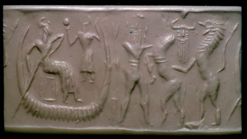 relief of the flood epic of Gilgamesh