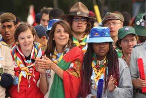  In 2007, scouts from almost every country in the world gathered in England to celebrate scouting's 100th birthday.“border=