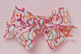 neon hair bow