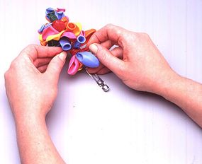 colorful balloon barrette