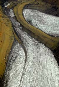 Aerial view of moraines in Norway