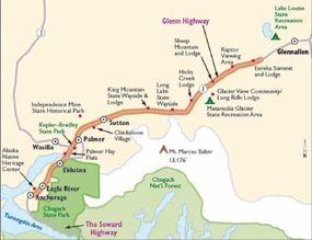 Follow this map of Glenn Highway if you're up for adventure.