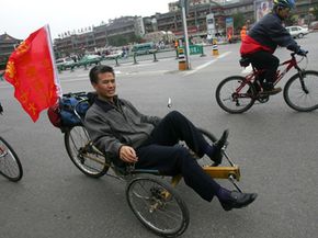 The Goblin is structured like recumbent tricycles, like this one seen in China.