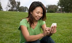 Woman using smartphone