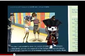 This screenshot from the video that Google created to promote Lively promised a new level of social interaction with the Web.