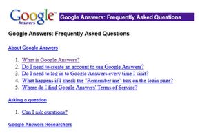 Even though the service is no longer taking new questions, you can still visit the Google Answers FAQ.