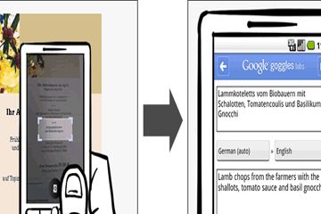 graphic showing how Google Goggles works