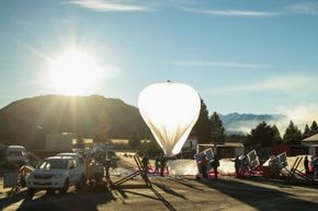 A Google Loon launch in Christchurch, New Zealand in June 2013