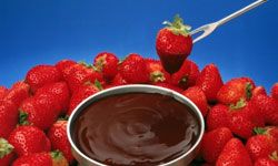 Strawberries and chocolate aren't expensive, but combining the two ingredients is as gourmet as it gets.