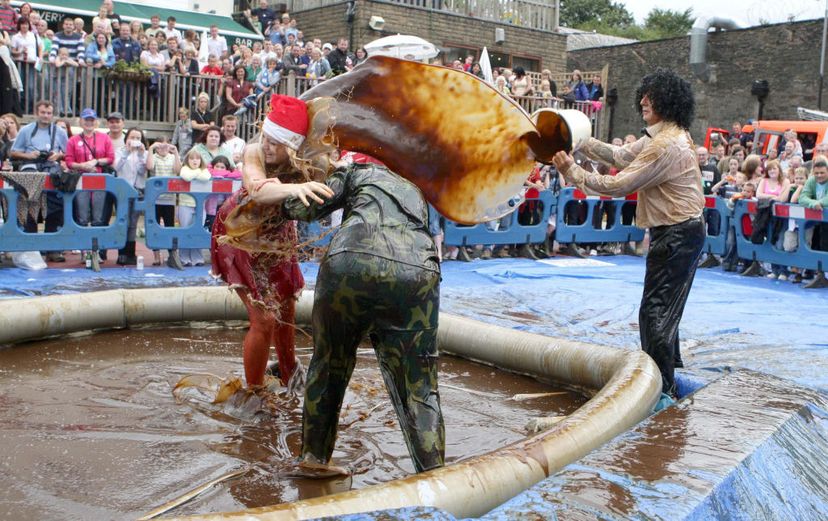 gravy wrestling, lancashire