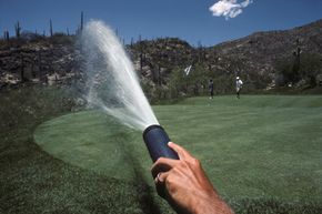 Fifteen percent of fresh water consumed in the United States is used for irrigation. Places like golf courses use far more.