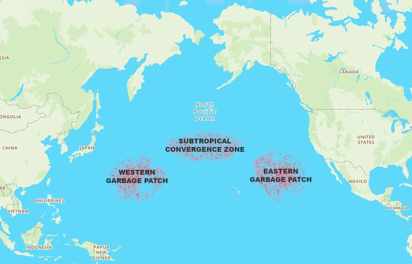 Great Pacific Garbage Patch Map