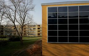 This building in Germany was "greened up" with thermal windows and insulation, among other things. See more pictures of green living.”width=