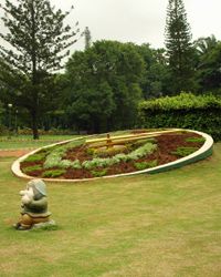 A timepiece at the Lalbagh Botanical Garden