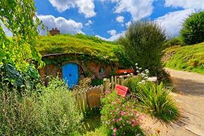 The greensman was probably very busy on the set of &quot;The Hobbit.&quot; Here's a shot of Hobbiton, filmed in Matamata, New Zealand.