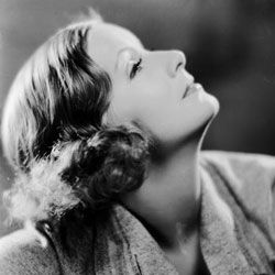 The finger wave style on Greta Garbo.