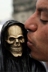 Not everyone's afraid of the Grim Reaper. A small religious sect that worships death is now fighting the Mexican government for recognition.