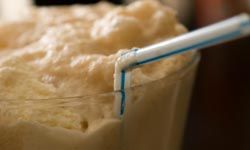 The biggest selling grocery item in 2009 was soda, like the one in this ice cream float.