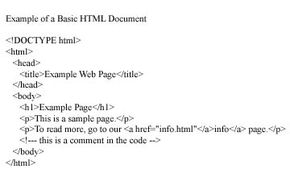 basic html website code example