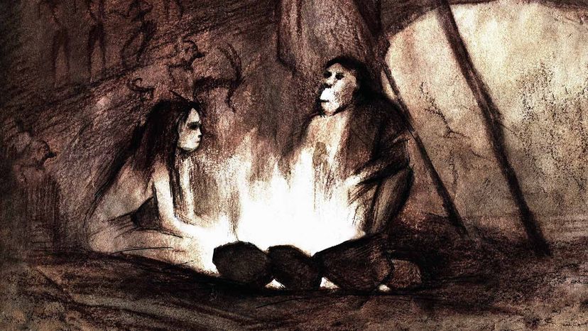 Neanderthals in cave