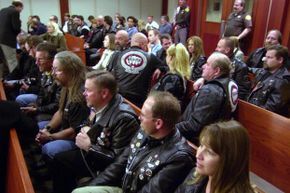 Bikers Against Child Abuse filled the courtroom during the Elizabeth Smart abduction trial in 2003.