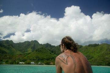 Man on boat. 