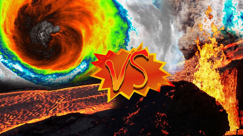 hurricane vs. volcano